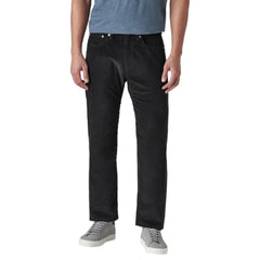 Levi's Men's Black Authentic Relaxed Straight Fit Mid Rise Corduroy Chinos