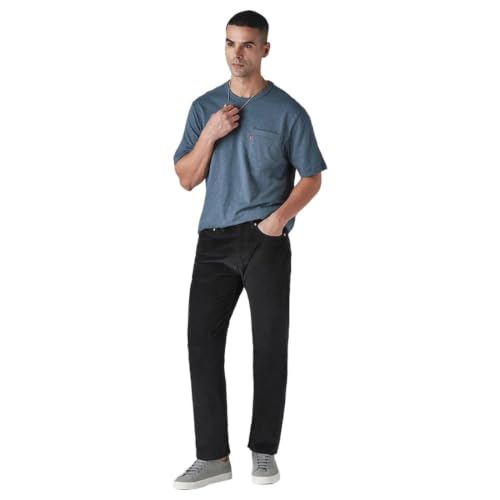 Levi's Men's Black Authentic Relaxed Straight Fit Mid Rise Corduroy Chinos
