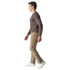Levi's Men's Beige Authentic Relaxed Fit Mid Rise Corduroy Chinos