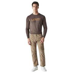 Levi's Men's Beige Authentic Relaxed Fit Mid Rise Corduroy Chinos
