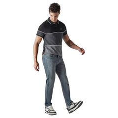 Levi's Men's 513 Greyish-Blue Slim Straight Fit Mid Rise Overdyed Jeans