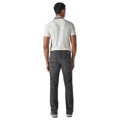 Levi's Men's 513 Charcoal-Grey Slim Straight Fit Mid Rise Jeans