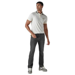 Levi's Men's 513 Charcoal-Grey Slim Straight Fit Mid Rise Jeans
