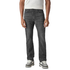 Levi's Men's 513 Charcoal-Grey Slim Straight Fit Mid Rise Jeans