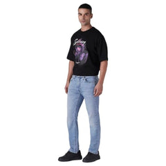 Levi's Men's 513 Light-Blue Slim Straight Fit Mid Rise Linen Jeans