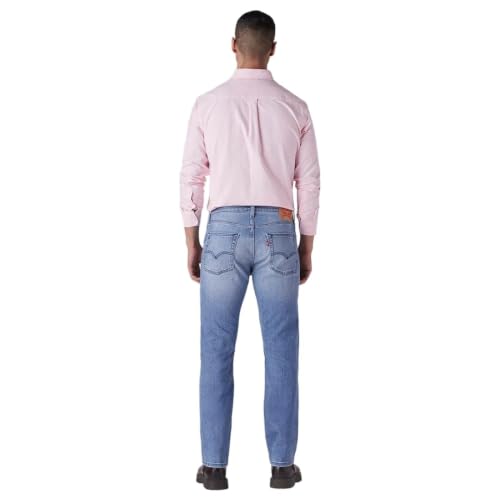 Levi's Men's 513 Light-Blue Slim Straight Fit Mid Rise Jeans