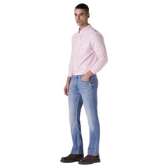Levi's Men's 513 Light-Blue Slim Straight Fit Mid Rise Jeans