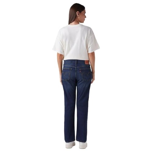Women's Dark-Blue Wedgie Straight Fit High Rise Jeans