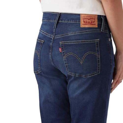Women's Dark-Blue Wedgie Straight Fit High Rise Jeans