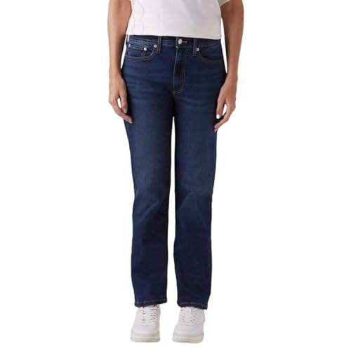 Women's Dark-Blue Wedgie Straight Fit High Rise Jeans
