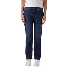 Women's Dark-Blue Wedgie Straight Fit High Rise Jeans