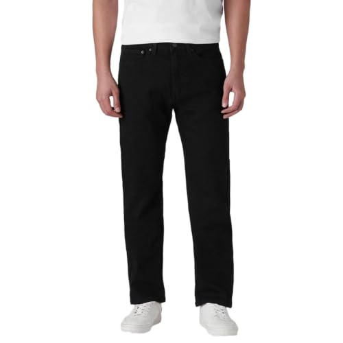 Levi's Men's 505 Black Straight Fit Mid Rise Jeans