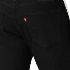 Levi's Men's 505 Black Straight Fit Mid Rise Jeans