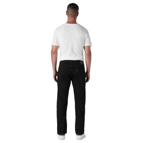 Levi's Men's 505 Black Straight Fit Mid Rise Jeans