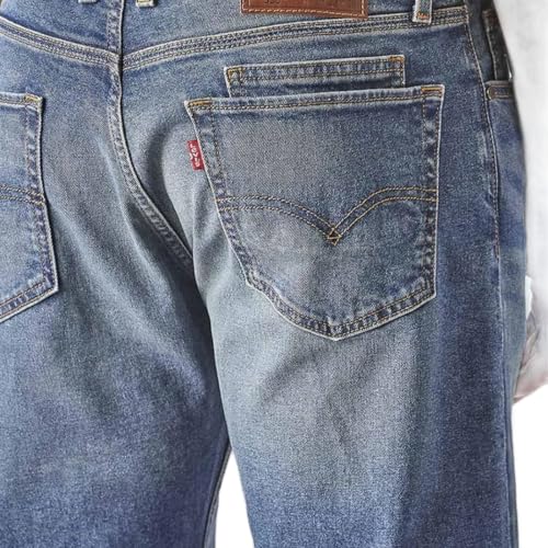 Levi's Men's 555 Indigo Relaxed Straight Fit Mid Rise Jeans