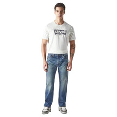 Levi's Men's 555 Indigo Relaxed Straight Fit Mid Rise Jeans