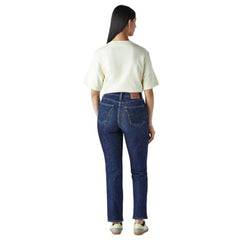 Levi's Women's 724 Dark-Blue Slim Straight Fit High Rise Jeans