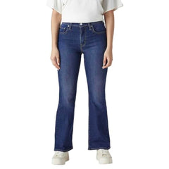 Levi's Women's 726 Dark-Blue Flared Fit High Rise Jeans