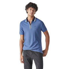 Levi's Men's Solid Blue Textured Polo T-Shirts