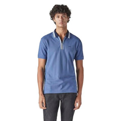 Levi's Men's Solid Blue Textured Polo T-Shirts