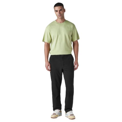 Levi's Men's Black Authentic Relaxed Straight Fit Mid Rise Corduroy Chinos