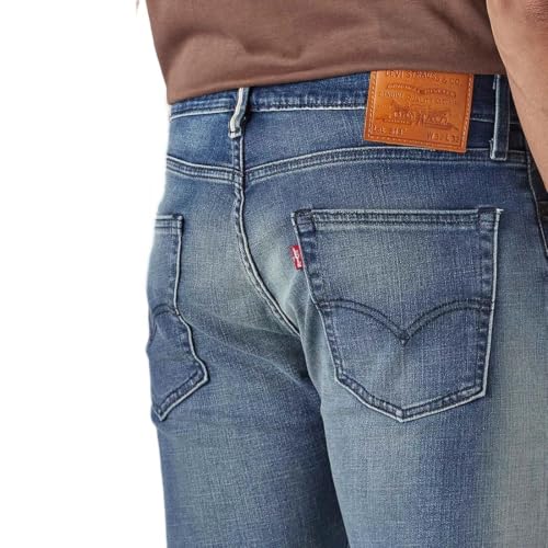 Levi's Men's 513 Blue Slim Straight Fit Mid Rise Selvedge Jeans
