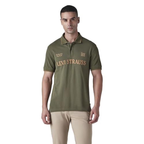 Levi's Mens Applique Olive Raglan Sleeve Shirt