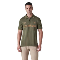 Levi's Mens Applique Olive Raglan Sleeve Shirt