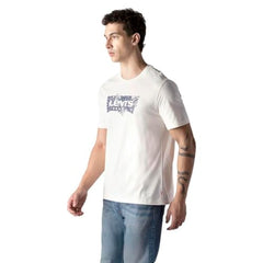 Levi's Men's Logo Printed Regular Fit Jersey T-Shirt Cream