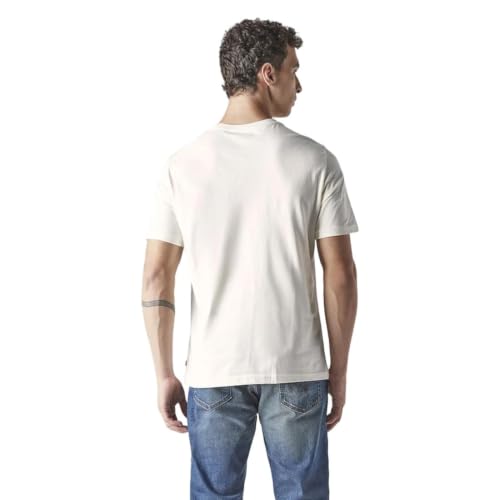 Levi's Men's Logo Printed Regular Fit Jersey T-Shirt Cream