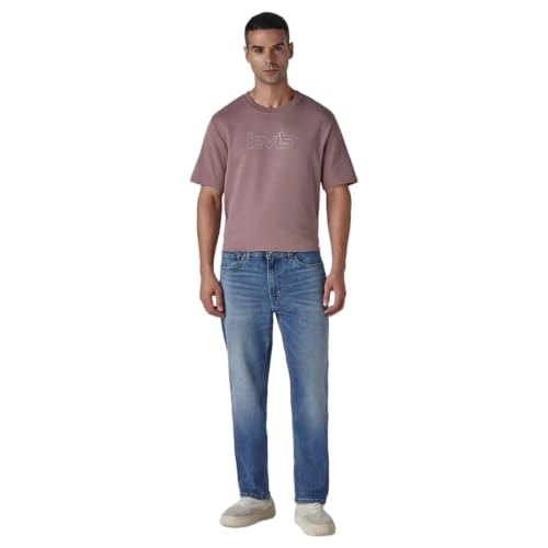 Levi's Men's 513 Light-Blue Slim Straight Fit Mid Rise Jeans