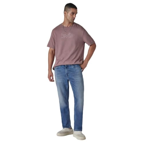 Levi's Men's 513 Light-Blue Slim Straight Fit Mid Rise Jeans