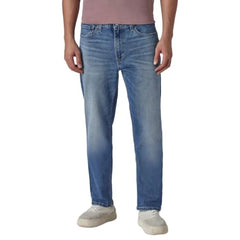 Levi's Men's 513 Light-Blue Slim Straight Fit Mid Rise Jeans