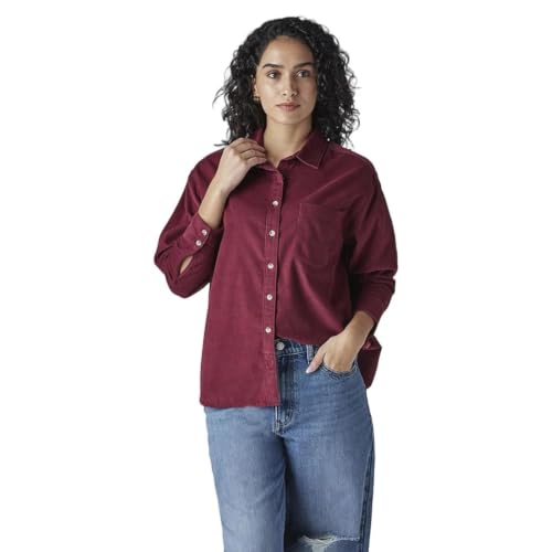 Levi's Women's Solid Relaxed Fit Corduroy Shirt