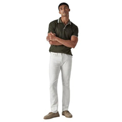 Levi's Men's 511 White Slim Fit Mid Rise Overdyed Jeans