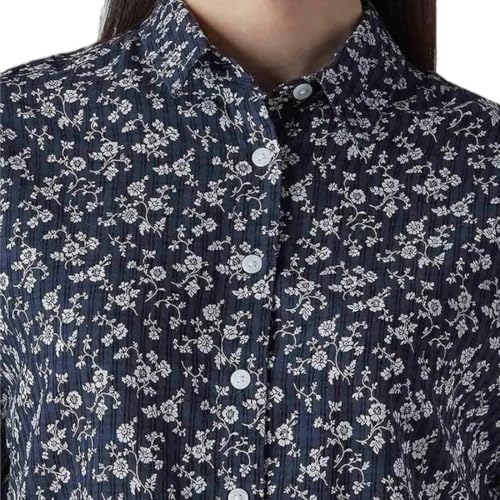 Levi's Womens Floral Navy Raglan Sleeve Shirt