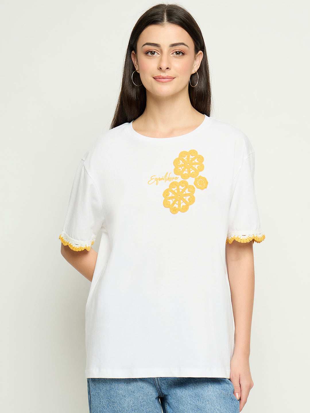 Madame Ladies Western Top H/S M5S11277 040 White