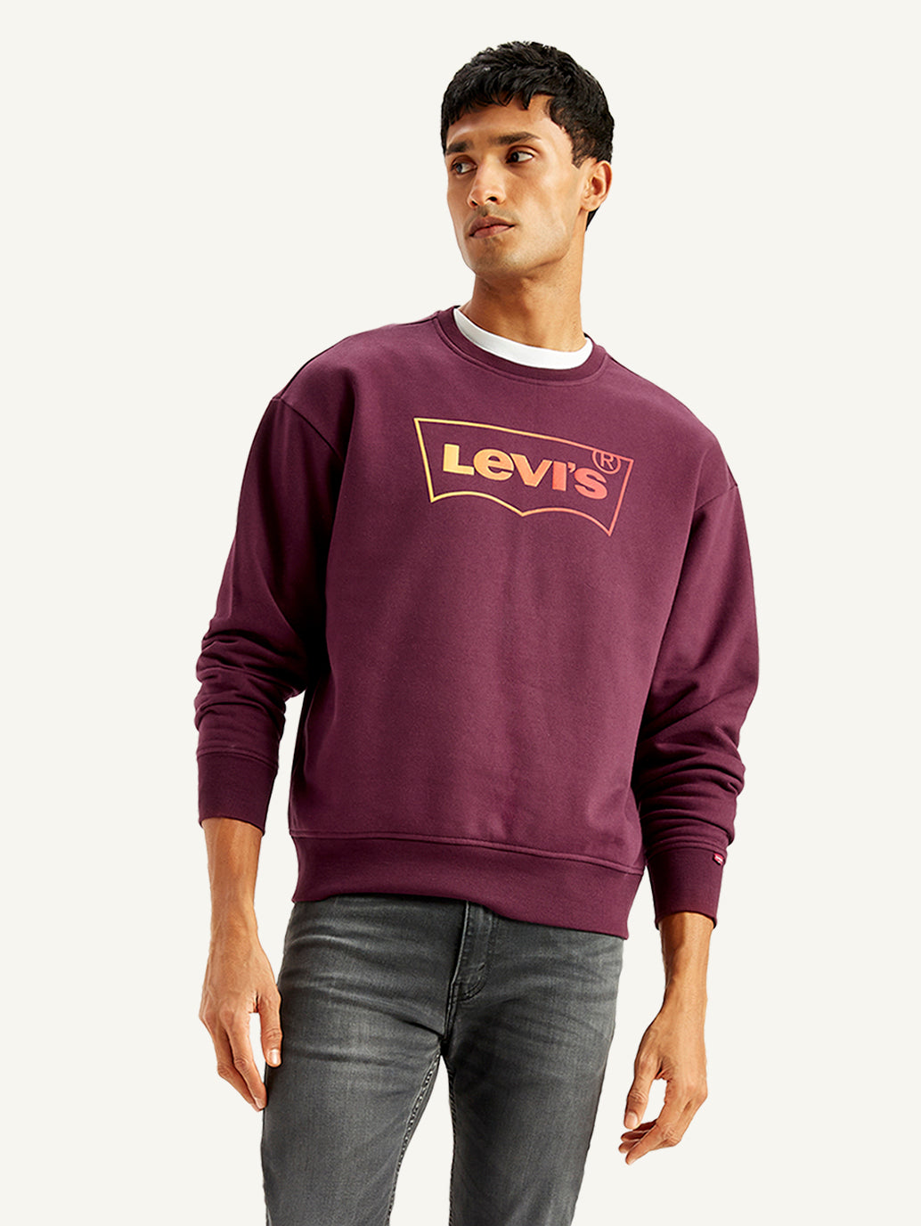 Men'S Brand Logo Crew Neck Sweatshirt