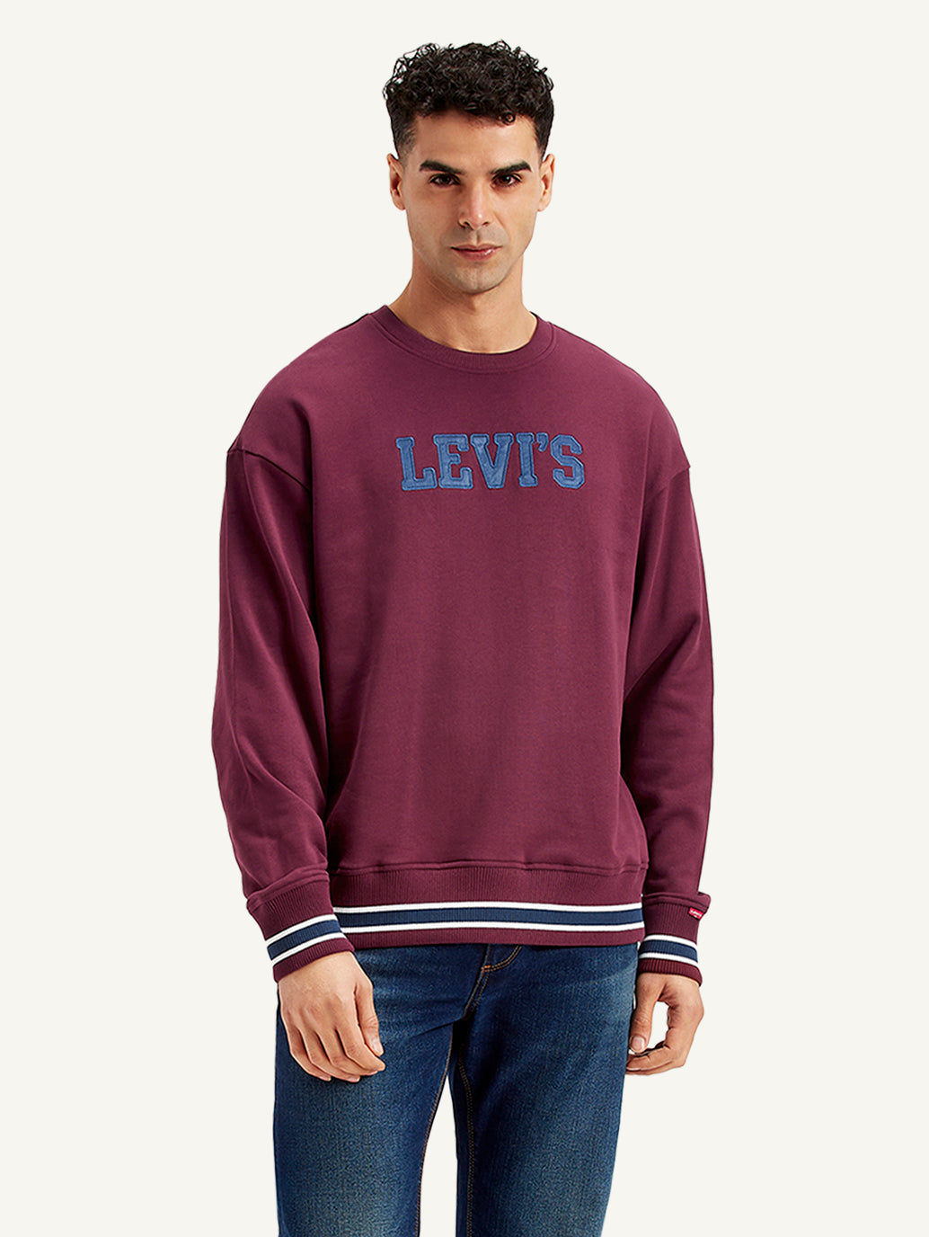 Men'S Brand Logo Crew Neck Sweatshirt