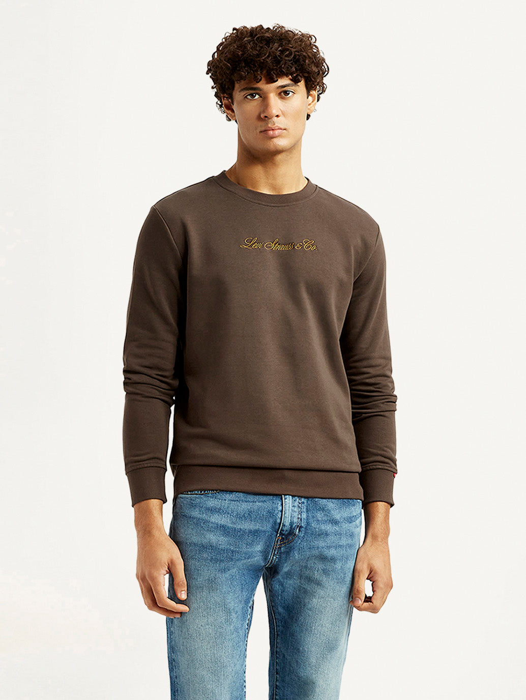 Men'S Brand Logo Crew Neck Sweatshirt