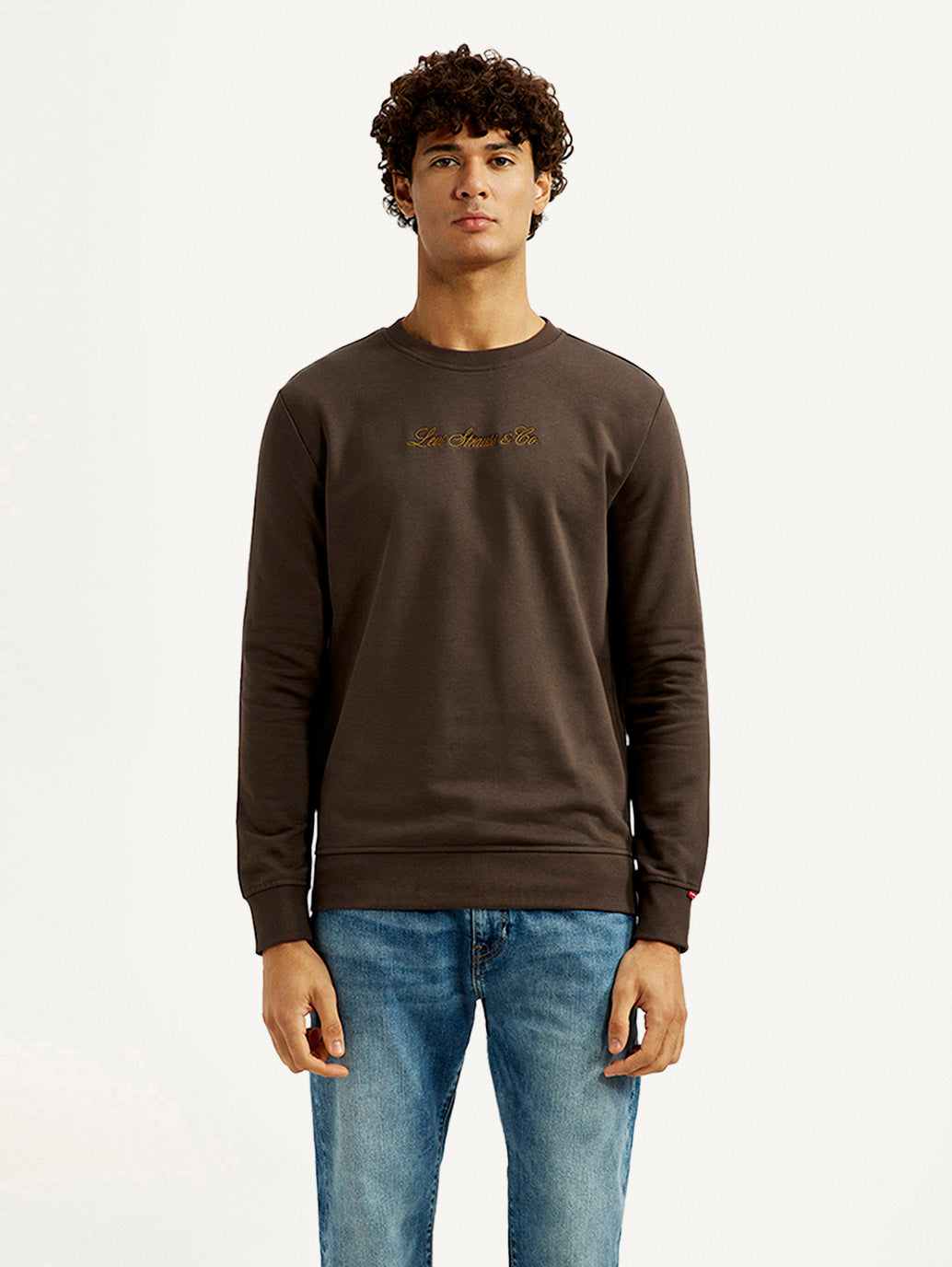 Men'S Brand Logo Crew Neck Sweatshirt