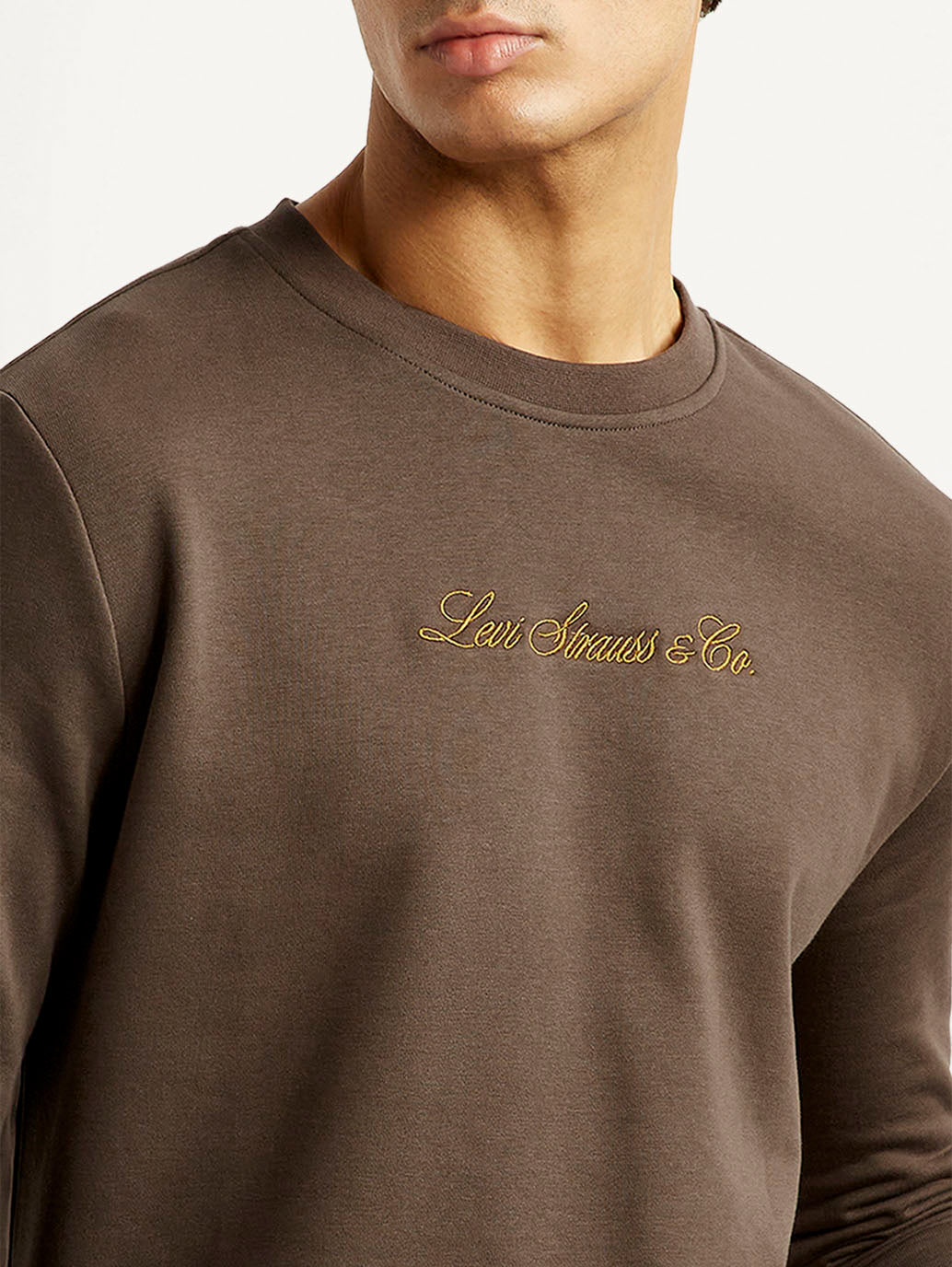 Men'S Brand Logo Crew Neck Sweatshirt