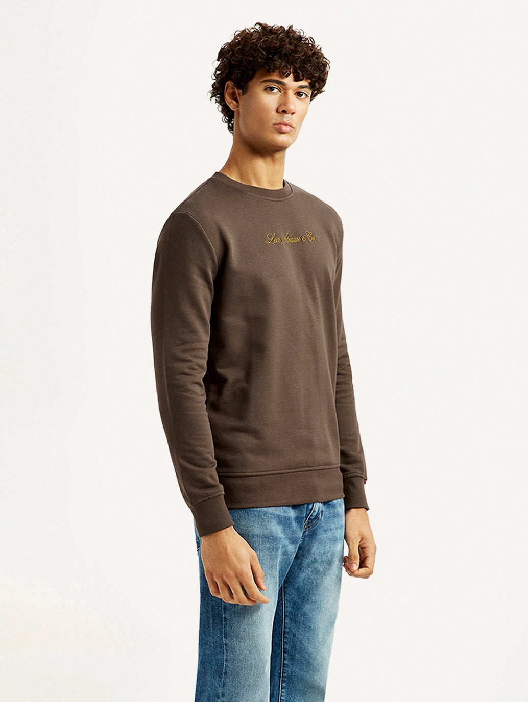 Men'S Brand Logo Crew Neck Sweatshirt