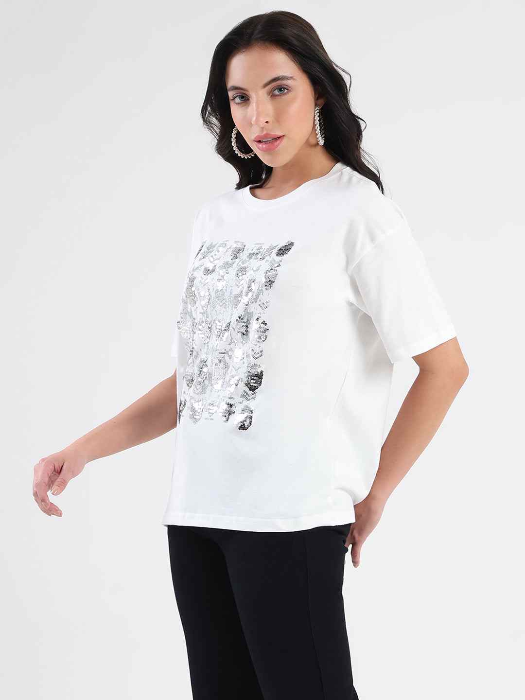 Madame Ladies Western Top H/S M5S11260 040 White