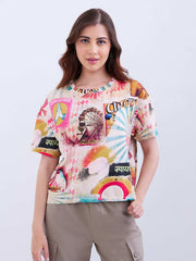 SPYKAR LADIES WESTERN T-SHIRT F/S WKTFT2BE046 RASPBERRY RED