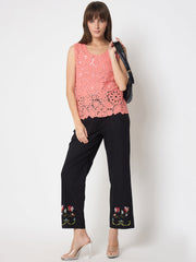 Madame Ladies Western Top H/S M5S18551 999 Coral