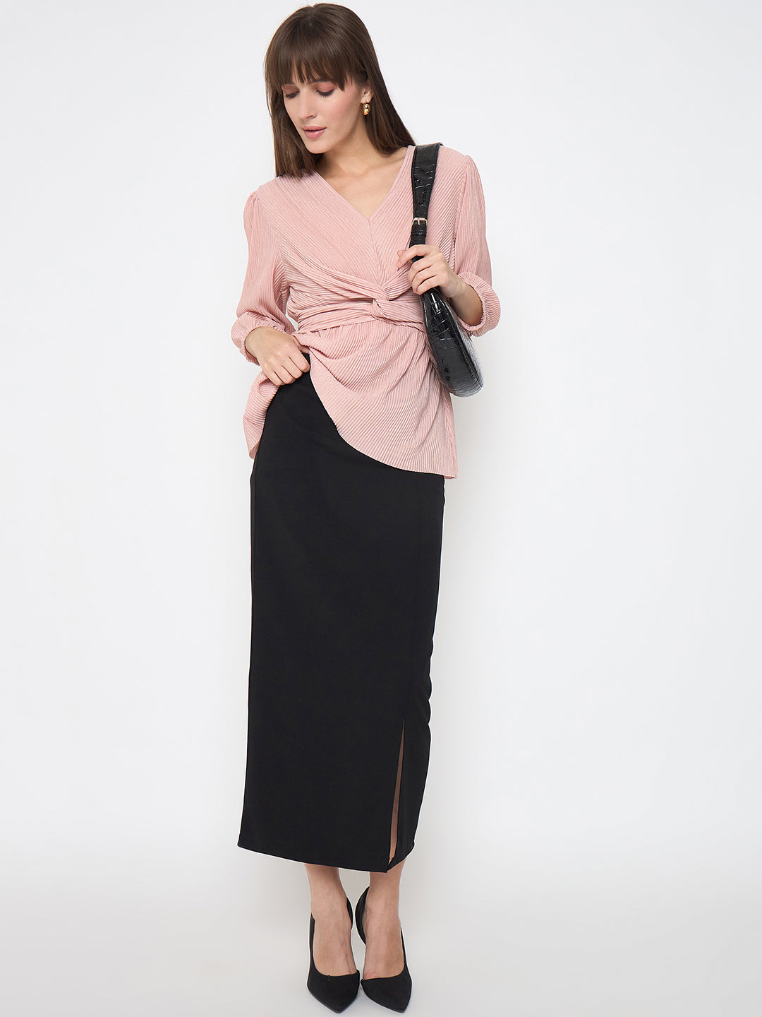 Madame Ladies Western Top H/S M5S18921 030 Peach