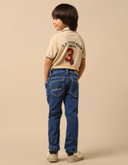 U.S.POLO KIDS BOYS JEANS UKJEN732 ME. BLUE
