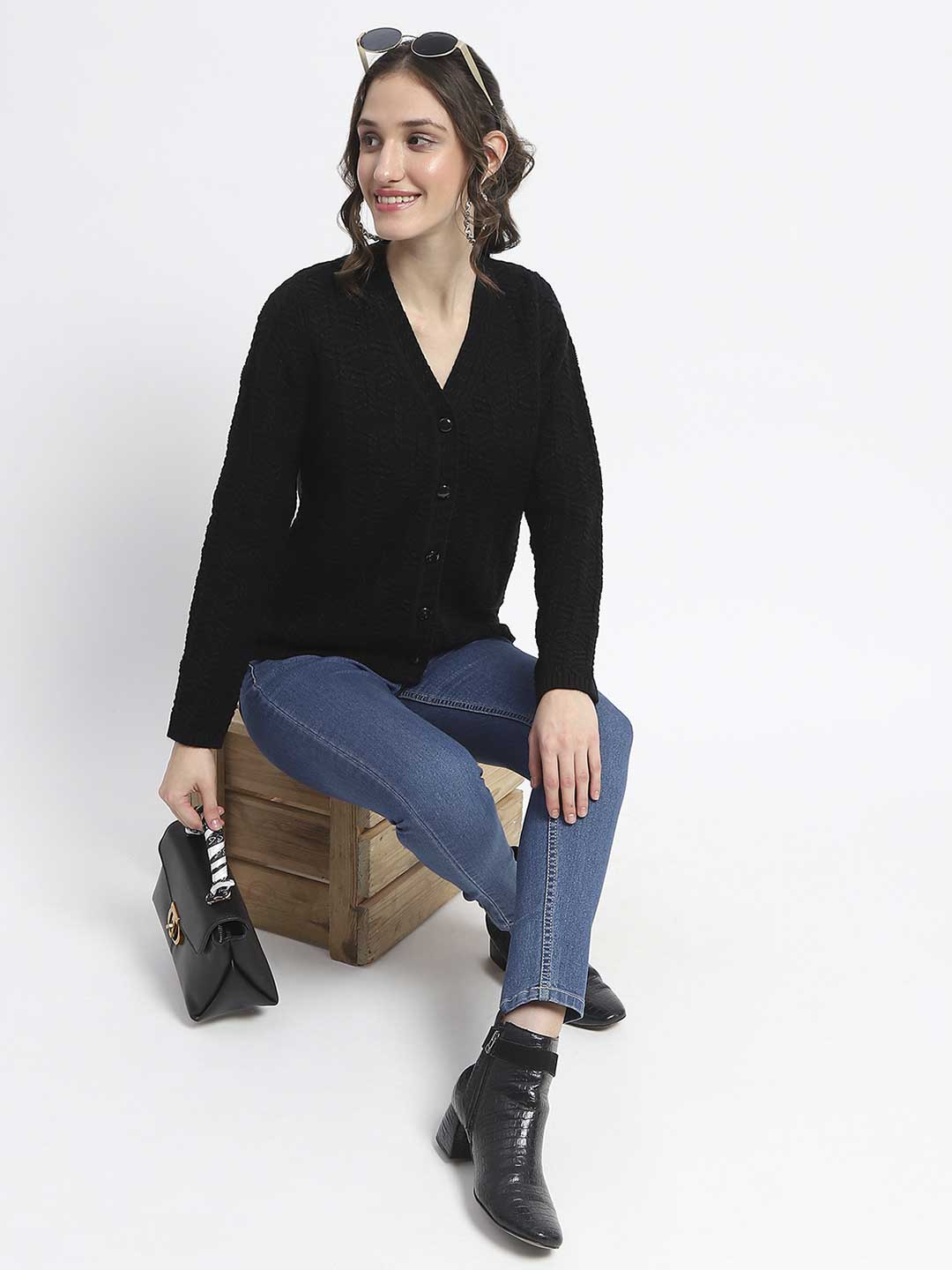 Madame Ladies Western Cardigan M4W70082 002 Black