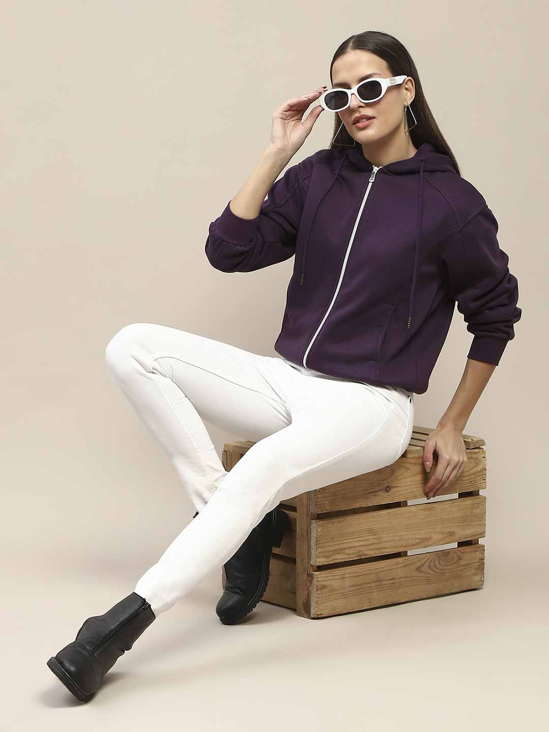 Madame Ladies Western Sweat Shirt M4W22348 032 Purple